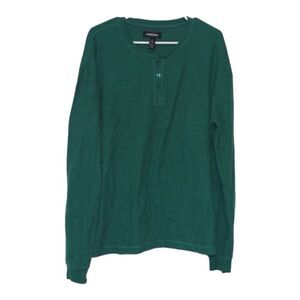 Nordstrom Green Long Sleeve Pullover Button T-Shirt Men's Size L